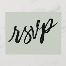 Postal Escritura a mano en negrita Sage Green RSVP