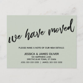 Postal Escritura a mano simple hemos movido la tipografía