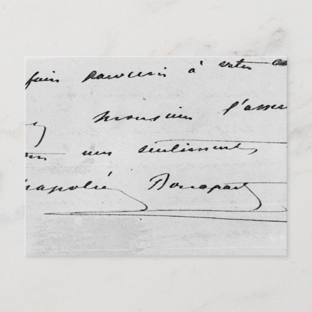 Postal Escritura a mano y firma (Anverso)