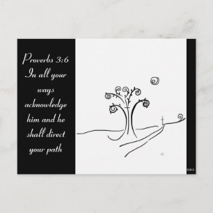 Postal Escritura con imagen de diseño original