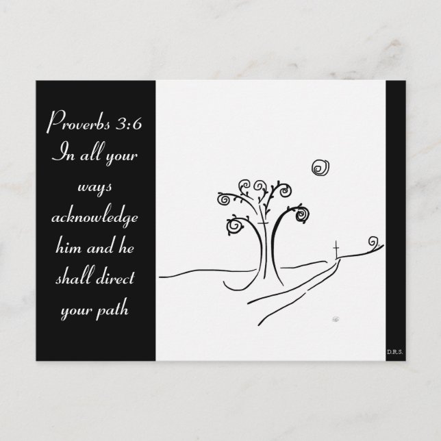 Postal Escritura con imagen de diseño original (Anverso)