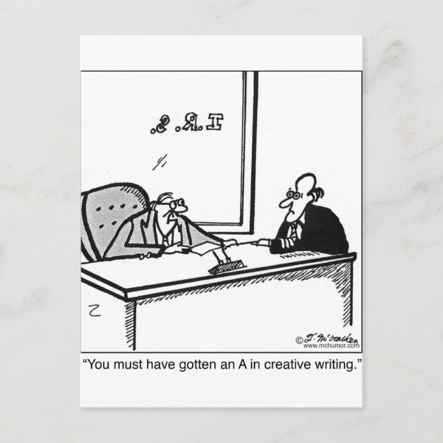 Postal Escritura creativa sobre la devolución de impuesto (Anverso)