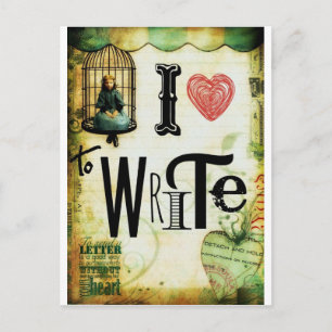 Postal Escritura de amor