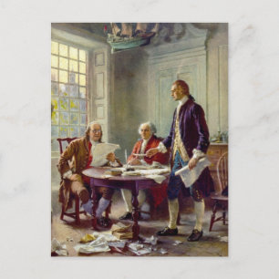 Postal Escritura de la Declaración de Independencia