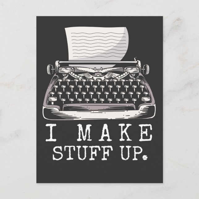 Postal Escritura de libro de escritores ingeniosos de his (Anverso)