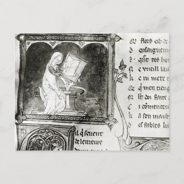 Postal Escritura de Marie de France (Anverso)