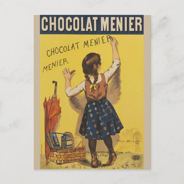 Postal Escritura de pared de Chocolat Menier (Anverso)