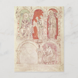 Postal Escritura de St. John Cassian y ofrecimiento de mo