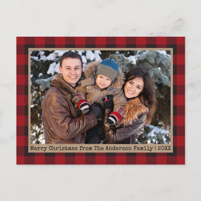 Postal Escritura de textos Navidades de la familia Kraft (Anverso)