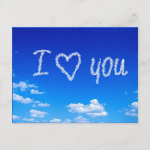 Postal escritura en el cielo "Te Amo"