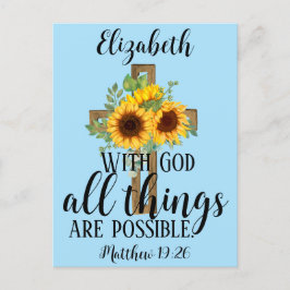 Postal Escritura Floral Todas Las Cosas Posibles Sunflowe