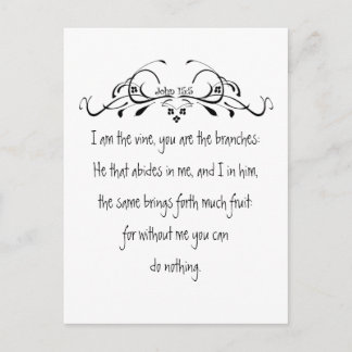 Postal Escritura, Juan 5:15 Yo soy el Vino