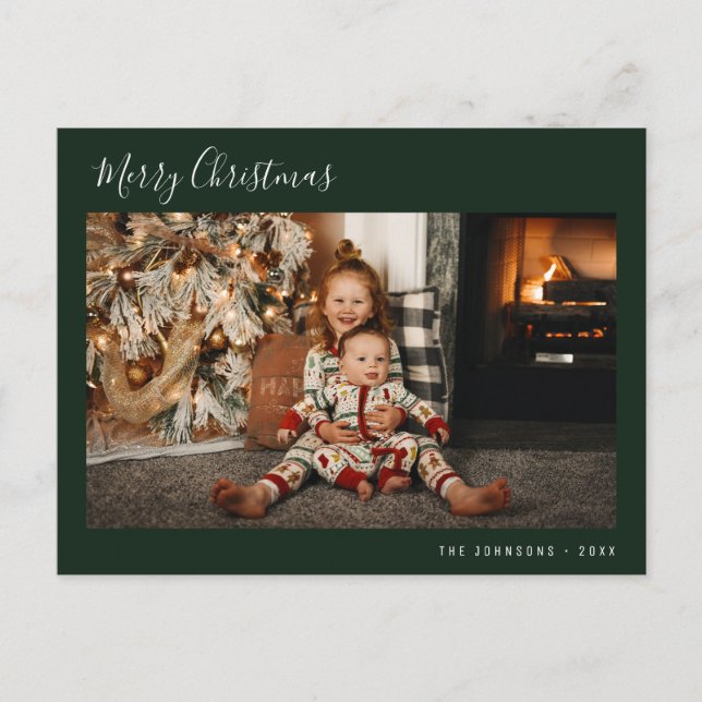 Postal escritura mínima de navidad navideña (Anverso)