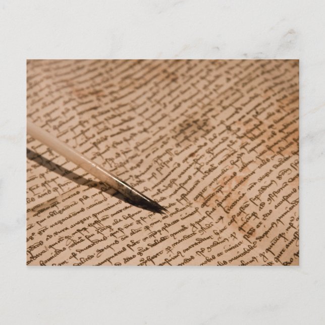 Postal Escritura vintage (Anverso)