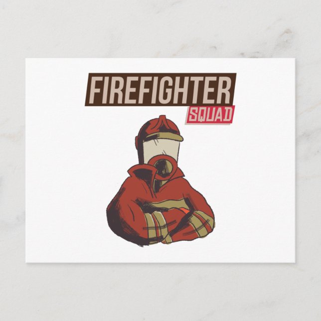 Postal Escuadrón de bomberos orgulloso (Anverso)