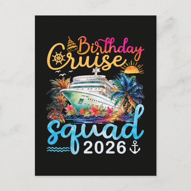 Postal Escuadrón de crucero de cumpleaños 2026 (Anverso)
