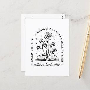 Postal Escuadrón de lectura de chicas de brujas del club 