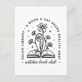 Postal Escuadrón de lectura de chicas de brujas del club