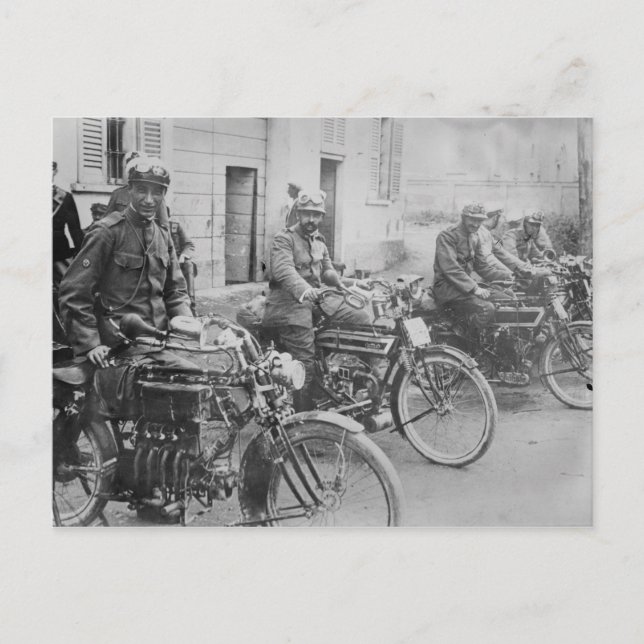 Postal Escuadrón de motocicletas de Italia (Anverso)