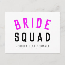 Postal Escuadrón de novias| Moderna Bachelorette Bridesma
