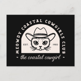 Postal Escuadrón del club de vaqueros costeros gato estét