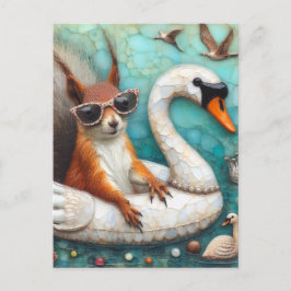 Postal Escuadrón en un arte digital de un piso de cisne