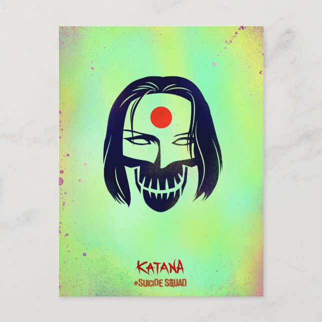 Postal Escuadrón suicida | Icono de cabeza de Katana (Anverso)
