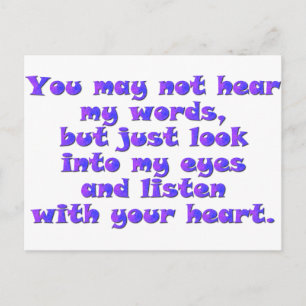 Postal Escucha tu corazón