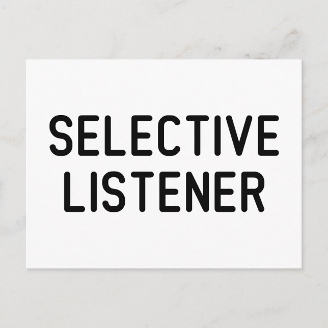 Postal Escuchador selectivo (Anverso)