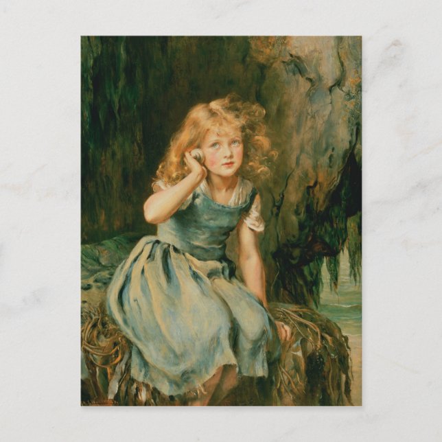 Postal Escuchando el mar (Anverso)