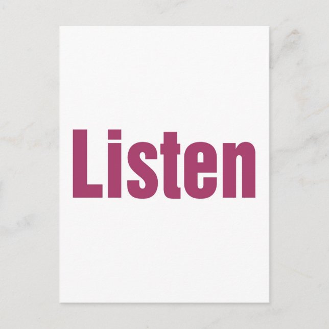 POSTAL ESCUCHAR (Anverso)