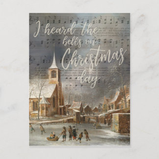 Postal Escuché las campanas el día del Navidad, Iglesia d