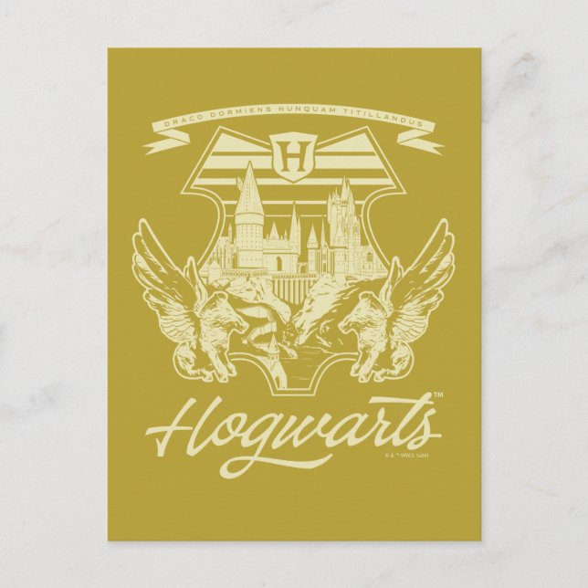 Postal Escudo Alado Gráfico de HOGWARTS™ (Anverso)