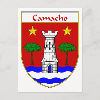 Postal Escudo Camacho de armas/escudo familiar