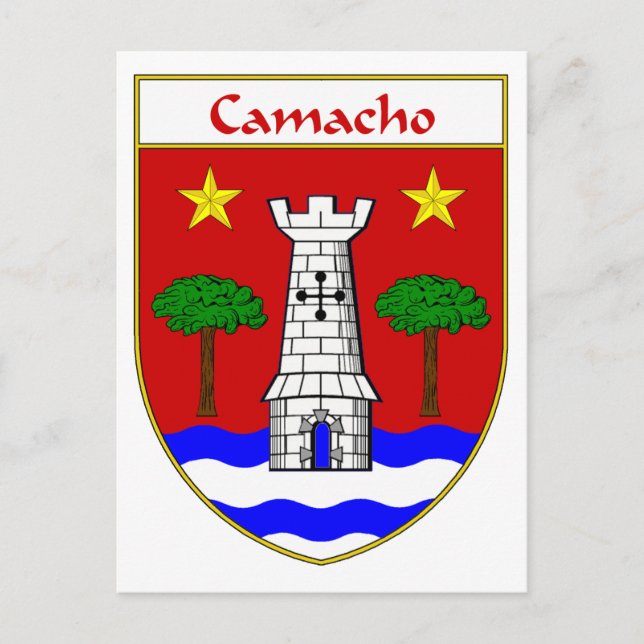 Postal Escudo Camacho de armas/escudo familiar (Anverso)