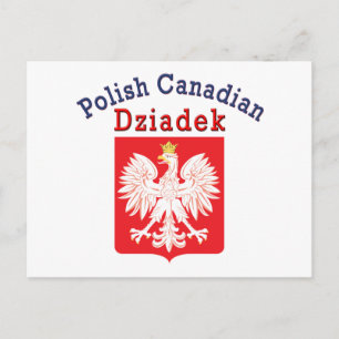 Postal Escudo de águila canadiense polaco Dziadek