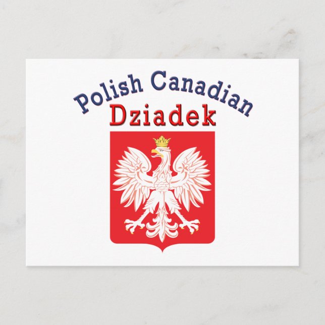Postal Escudo de águila canadiense polaco Dziadek (Anverso)