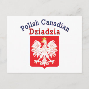 Postal Escudo de águila canadiense polaco Dziadzia