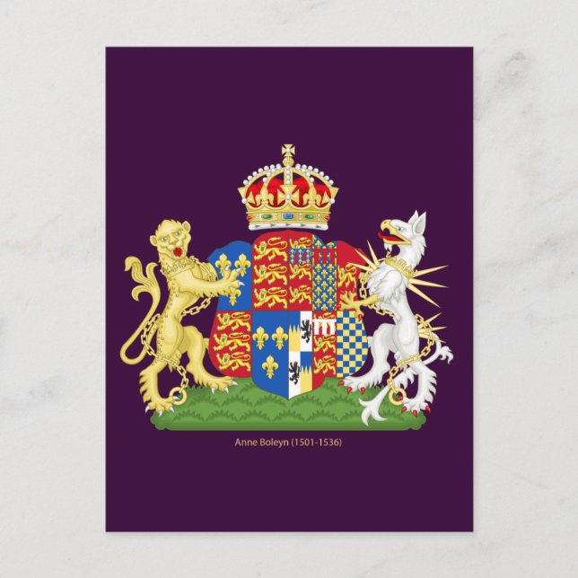 Postal Escudo de armas Anne Boleyn (Anverso)
