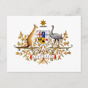 Postal escudo de armas australiano
