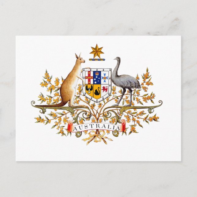 Postal escudo de armas australiano (Anverso)