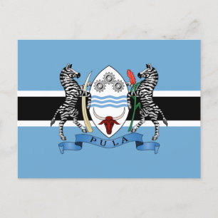 Postal Escudo de armas/ bandera de Botswana