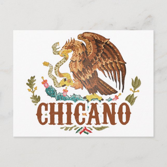 Postal Escudo de Armas Chicano de México (Anverso)