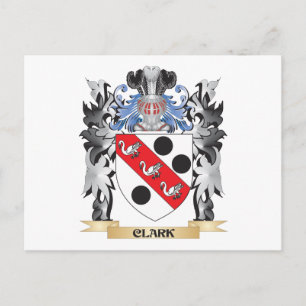 Postal Escudo de armas Clark - reposo familiar
