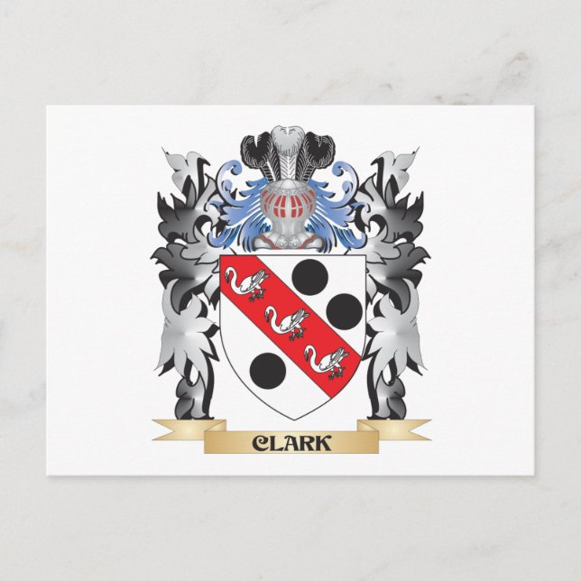 Postal Escudo de armas Clark - reposo familiar (Anverso)