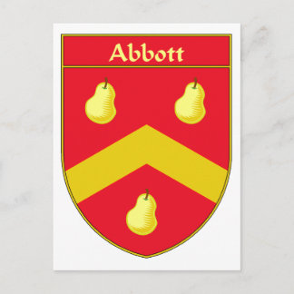 Postal Escudo de armas de Abbott/reposo familiar