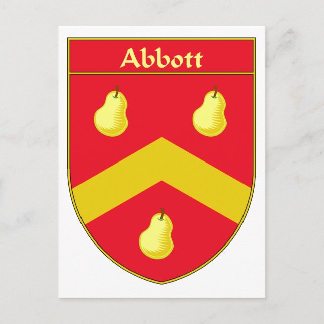 Postal Escudo de armas de Abbott/reposo familiar (Anverso)