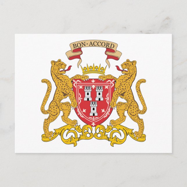 Postal Escudo De Armas De Aberdeen (Anverso)