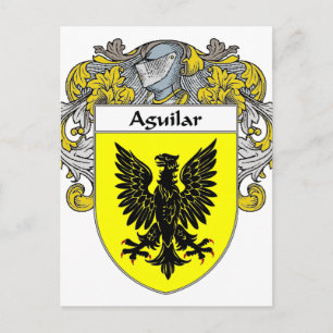Postal Escudo de armas de Aguilar (Mantled)