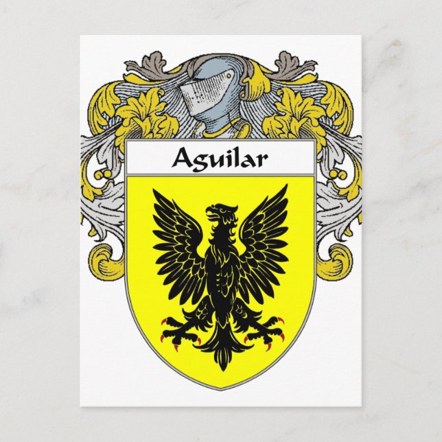 Postal Escudo de armas de Aguilar (Mantled) (Anverso)